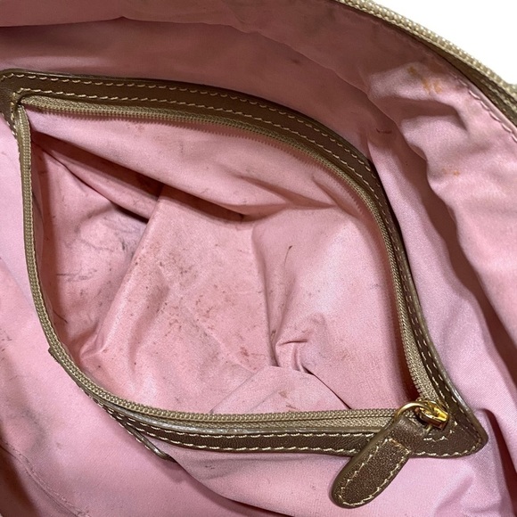 Cole Haan Sarah Bronze Straw Satchel Bag Boho Chic Beach Purse Woven Tote - Picture 8 of 10